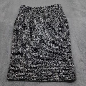 Vintage J Crew Skirt Womens 0 Gray Wool Blend Knit Zipper PReppy